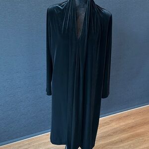 Elegant Black Velour Women's coat